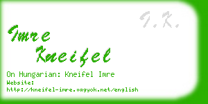 imre kneifel business card